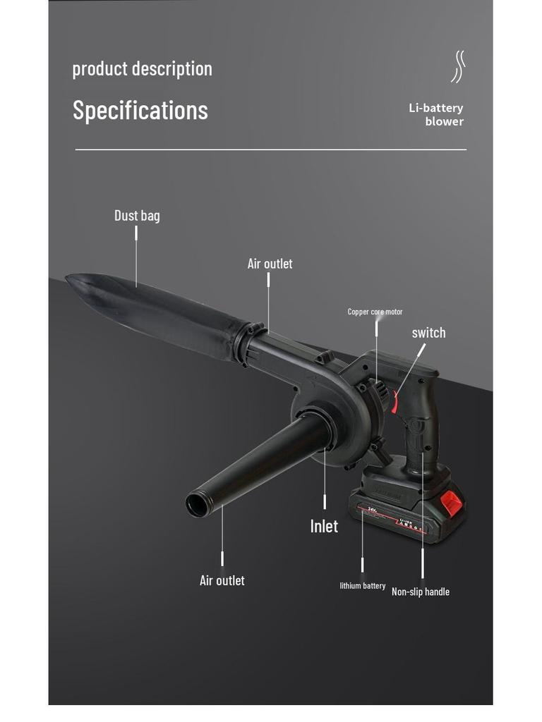 Portable Dual-Purpose Blower: Outdoor Barbecue & Dust Cleaning, High-Power Handheld Blower with Blowing and Suction Functions