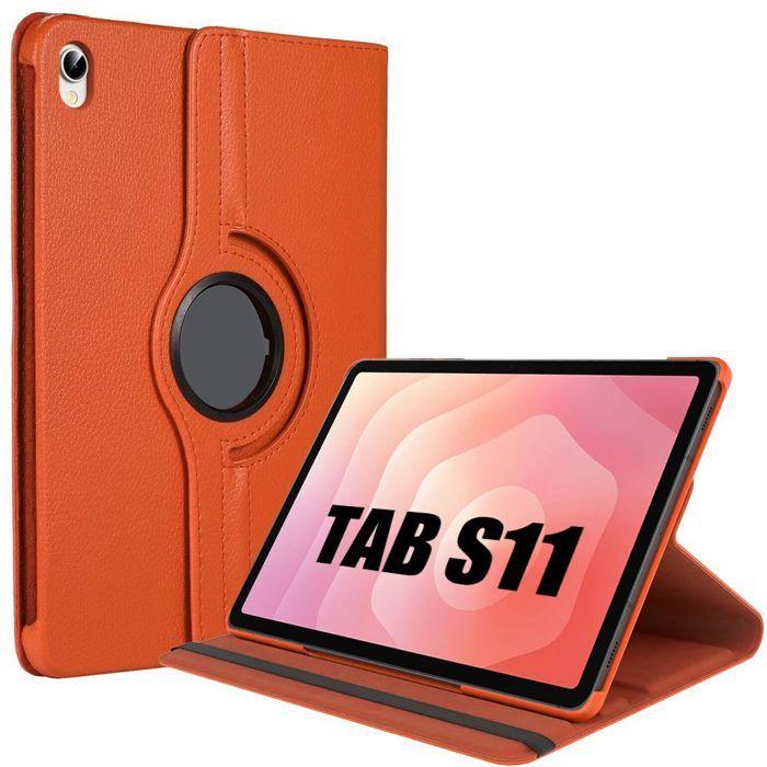 Case for Samsung Galaxy Tab S11, Shockproof Protection Multi-Angle Rotating Case Orange