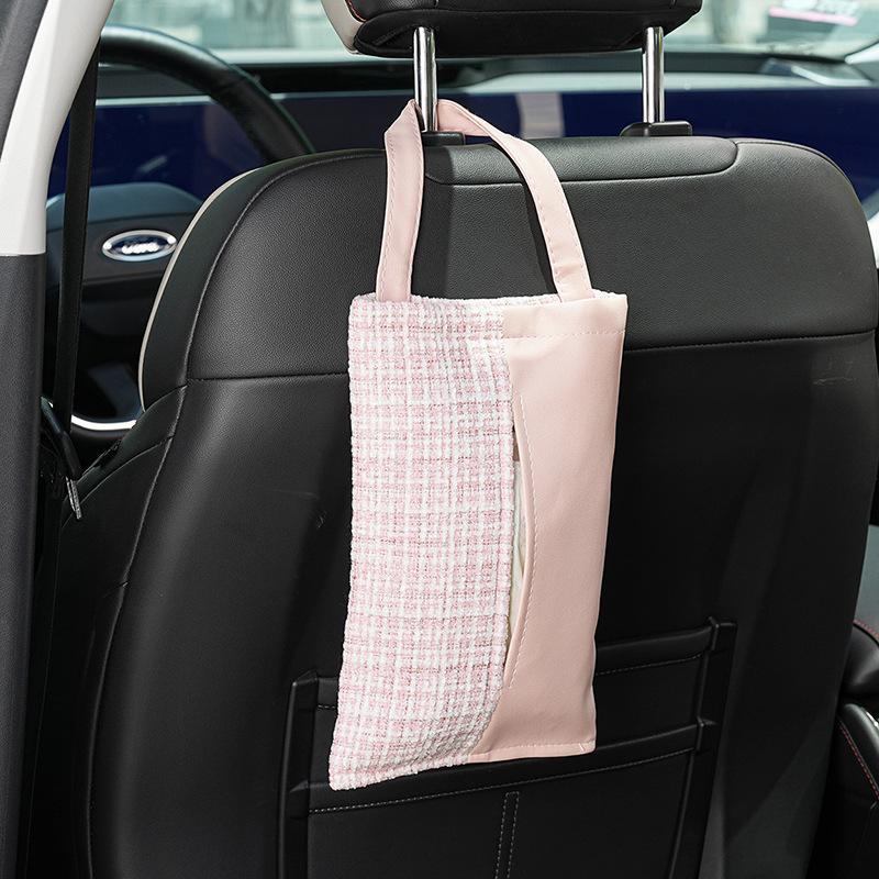Luxury Elegant Small Fragrance Style Hanging Backseat Car Tissue Box