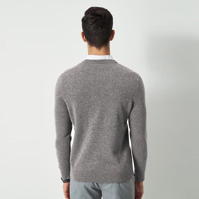 Men's 100% Lambswool Round Neck Pullover Sweater