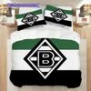 Borussia Muster Bettwäsche Steppdecke Set Bettbezug Kissenbezug Heimdekoration Geburtstagsgeschenk (1 Bettbezug + 2 Kissenbezüge, ohne Füllung)
