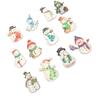 36pcs Xmas Snowman Wooden Ornaments Xmas Tree Hanging Snowman Decorations for Holiday Party Decor