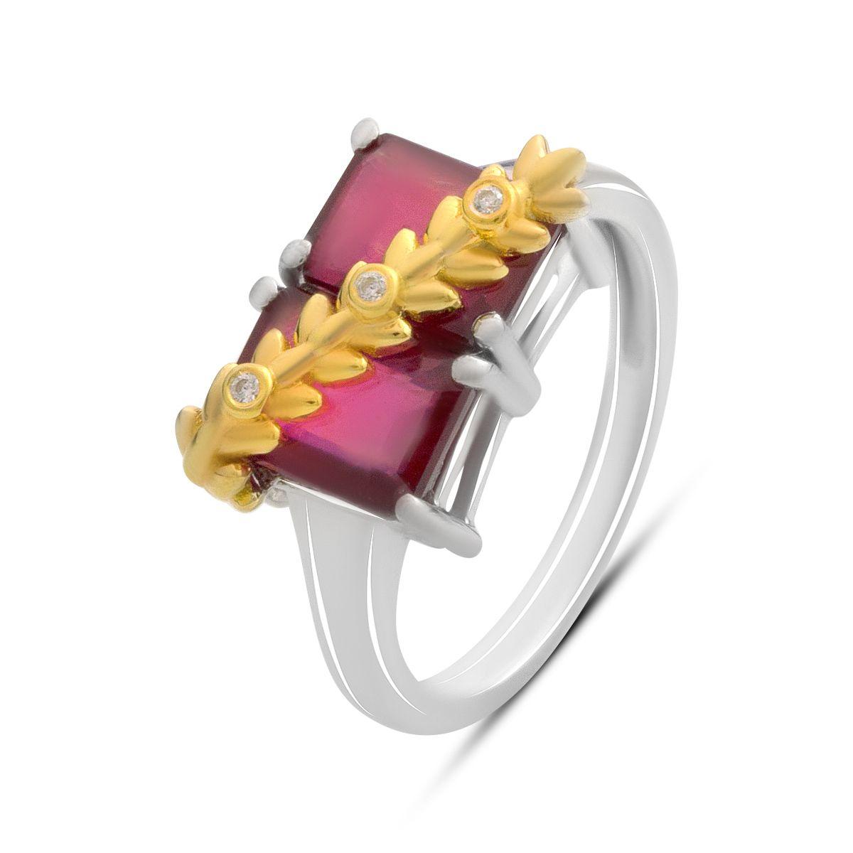 

Серебряное кольцо с натуральным рубином 4.188ct, вес изделия 3,77 гр (2194828) 17.5 rubine червоний колір