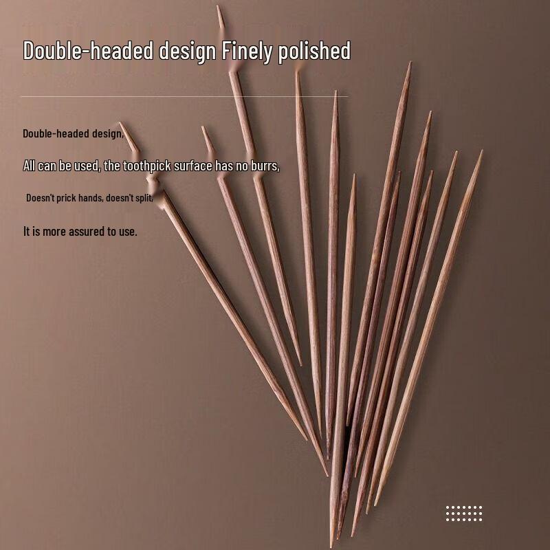 Camellia Carbonized & Non-carbonized Disposable Toothpicks with Portable Holder
