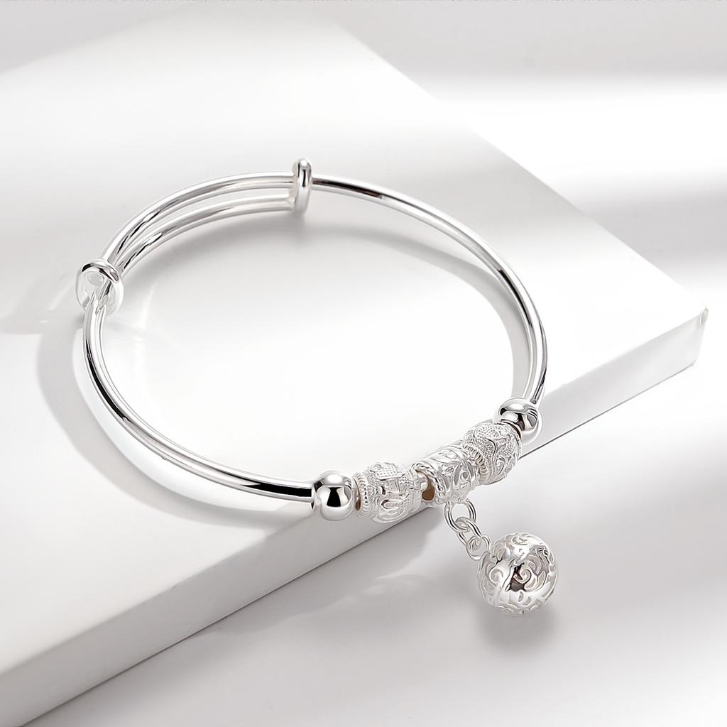 New Palace Bell Bracelet I Inherited Love Bell Bracelet White Copper Plated Silver Bracelet Birthday Gift