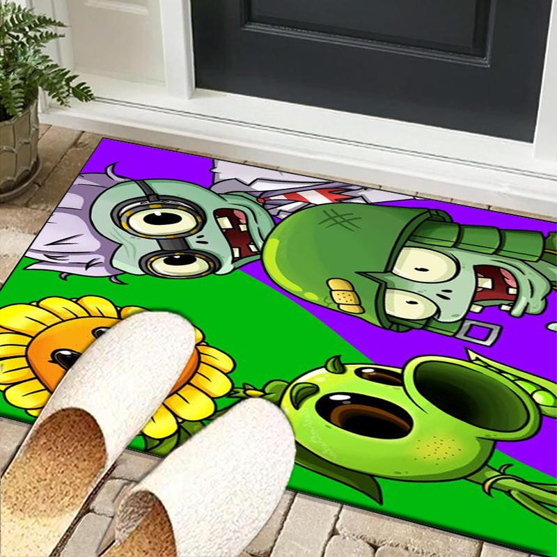 Vibrant Battle Zombies Office Rug Chair Mat, Game Carpet, Suitable for Front Door, Bedroom, Living Room, Desk, Holiday Gift