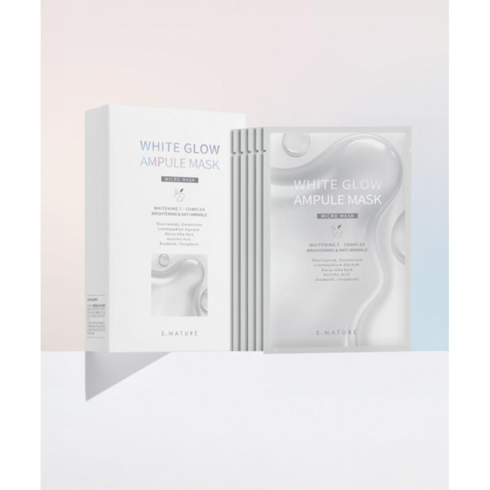 S.nature White Glow Ampoule Mask 5 Sheets NONE