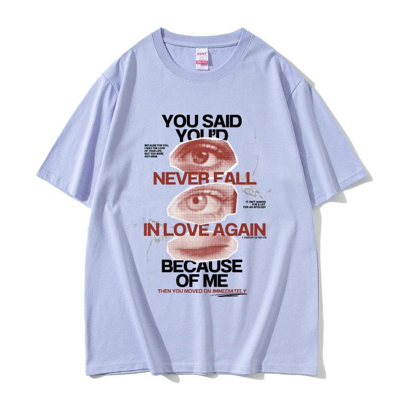 Lamour De Ma Vie Hit Me Hard and Soft Graphic Tshirts Unisex Women Hip Hop Oversized Tshirt Unisexs Fashion Art Aesthetic T Shrts