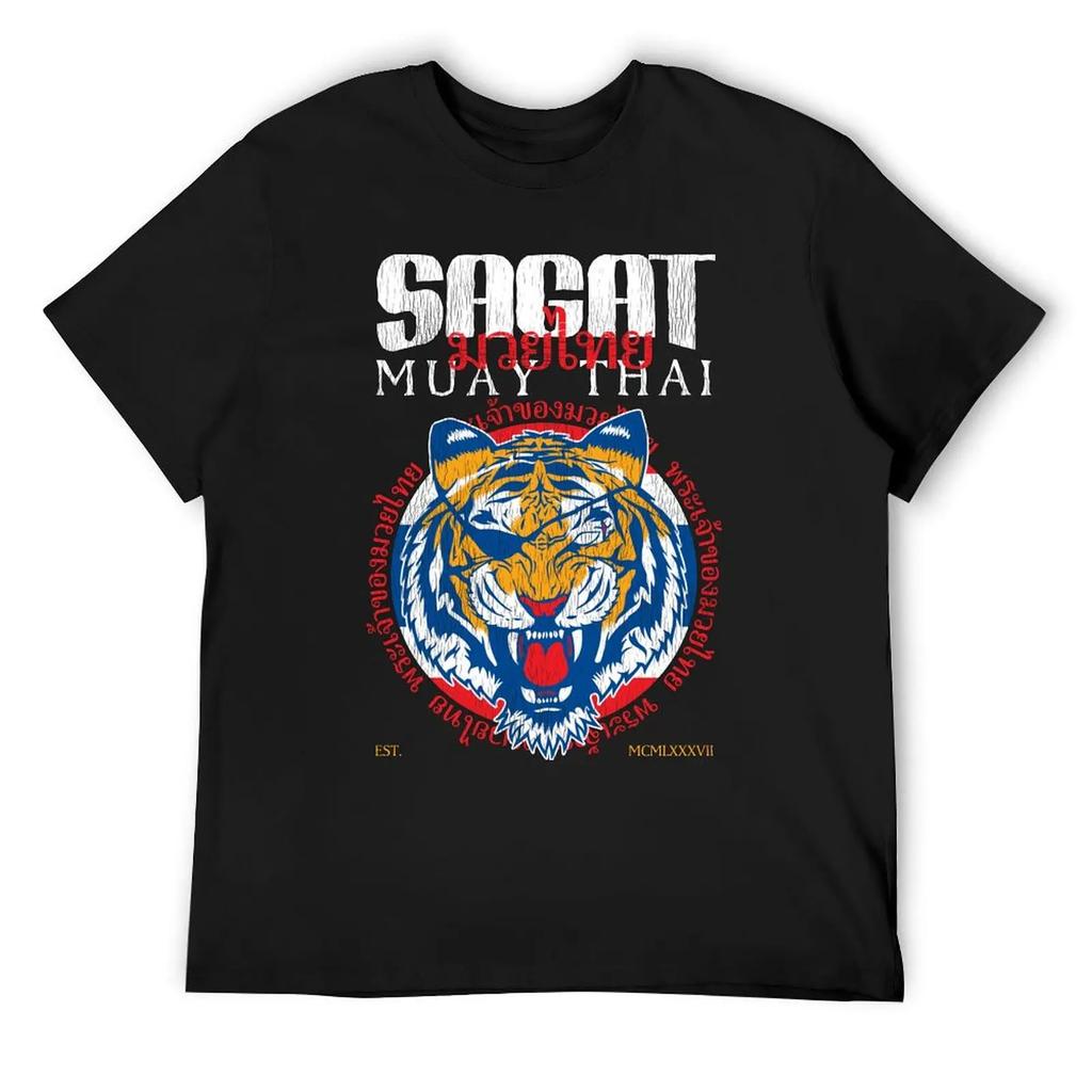 Sagat God Of Muay Thai Gym Tiger T-Shirt Summer Tops Sports Fans Men Clothes