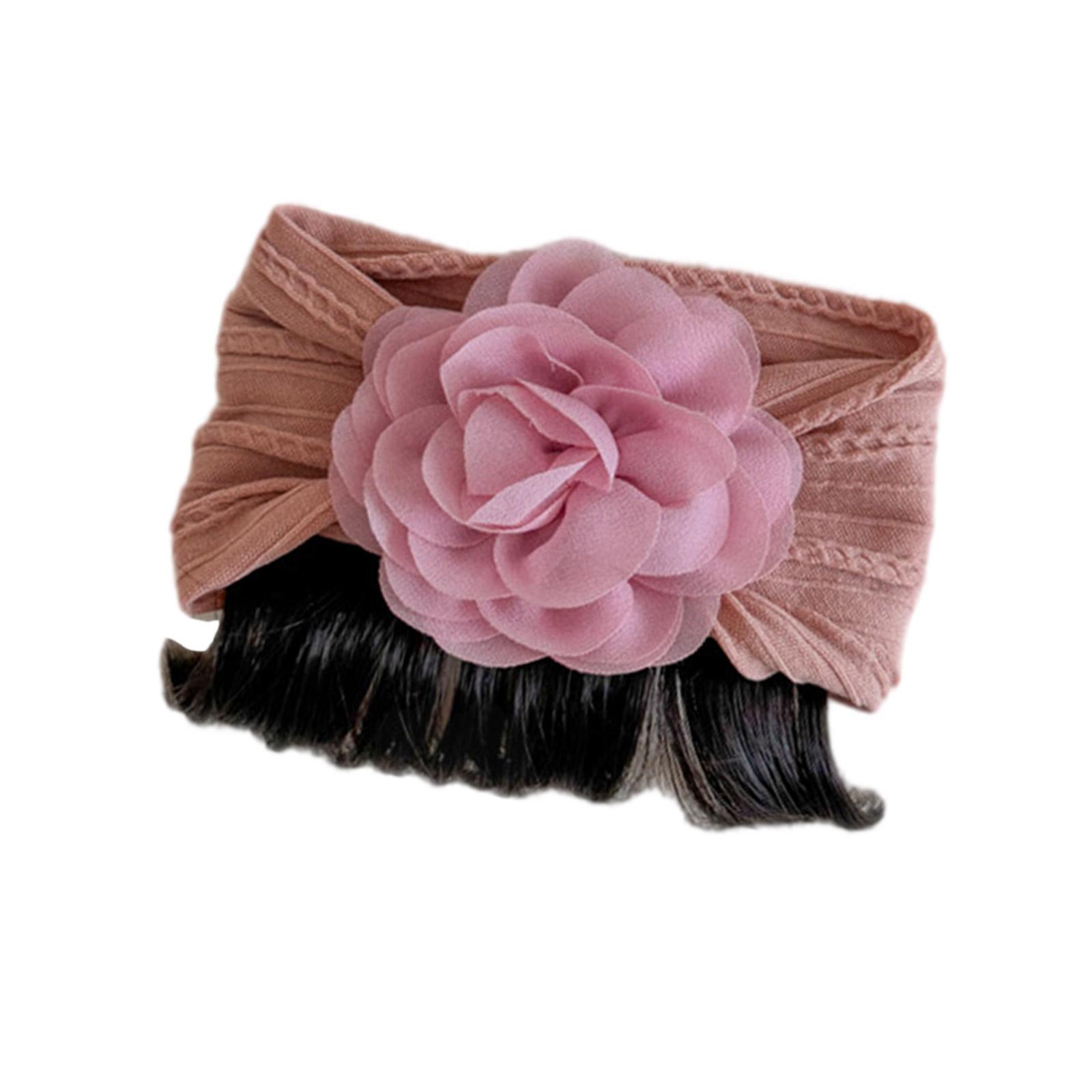 

Детская цветочная искусственная повязка для волос, удобный головной убор, модный детский цветочный парик, повязка на голову для вечеринок и дней рождения C2