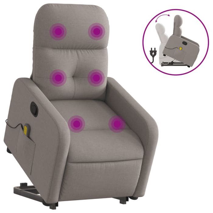 VidaXL Reclining Massage Armchair, Relaxation Chair with Adjustable Backrest and Footrest, Living Room Seat 3206811