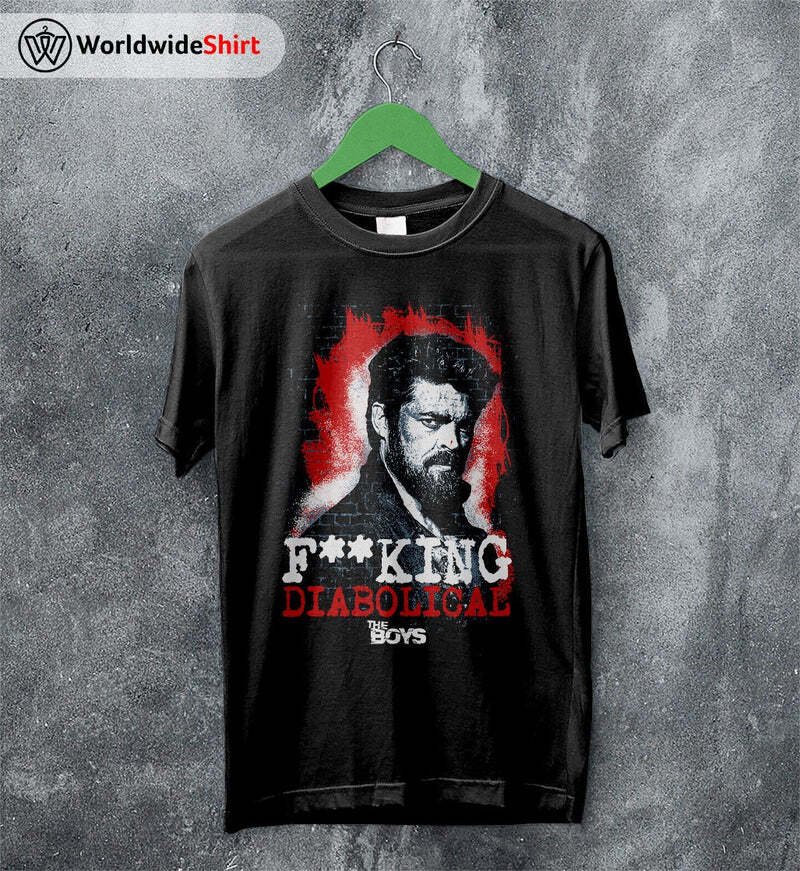 Billy Butcher Diabolical Graphic T-Shirt The Boys Merchandise L