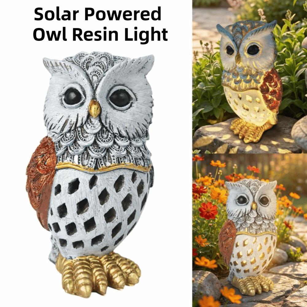 Animal Owl Resin Light Automatic Light Sensor Garden Decoration Lights  Holiday Gifts