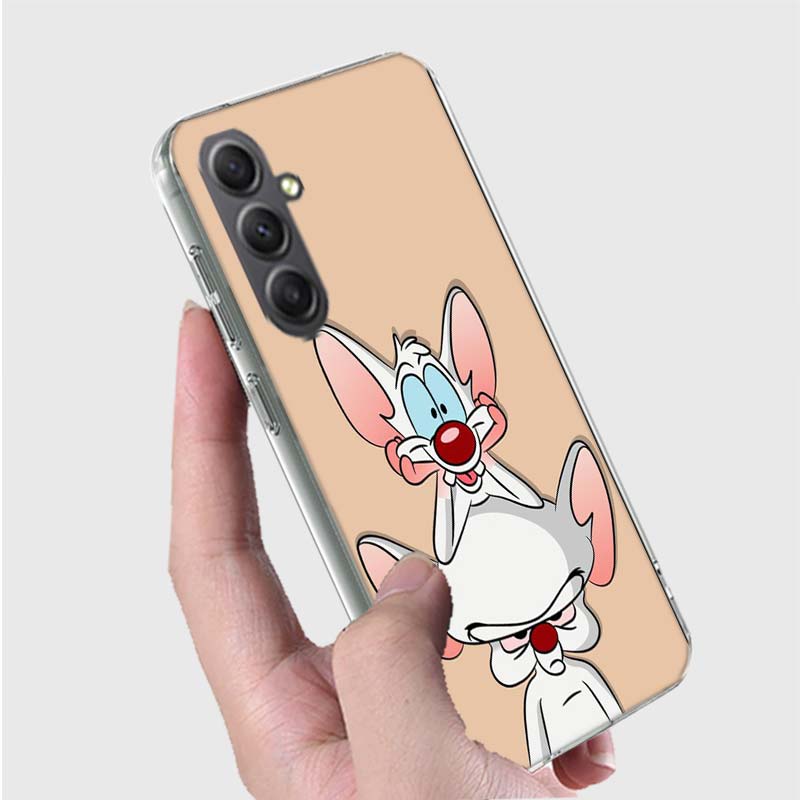 Pinky Anime and the Brain Case For Phone Samsung Galaxy A12 A22 A32 A52 A52S A13 A23 A33 A53 A14 A24 A34 A54 5G A73 A42 A9 A8 A7
