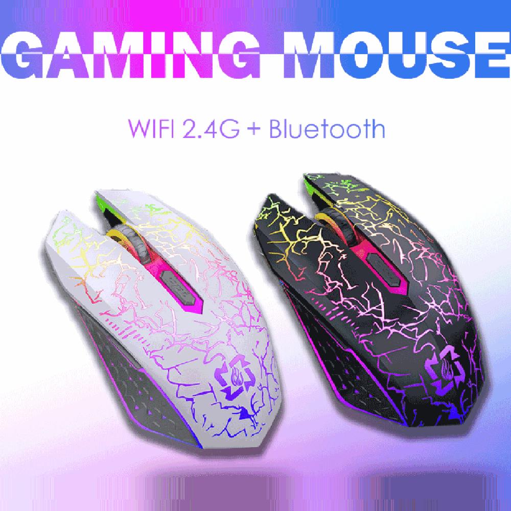 Dual-mode 2.4G Wireless Mouse Bluetooth Rechargeable Mouse Cool Laptop Wireless Mouse  PC