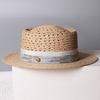 New Hollow Flat Top Straw Hat Women's Summer Straw Shade Sunscreen Hat Seaside Vacation Versatile Big Eaves Sun Hat