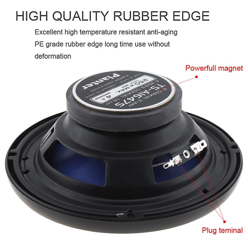 2pcs  6.5 Inch Car HiFi Coaxial Speaker Vehicle Door Auto Audio Music Stereo Full Range Frequency Speakers for Cars