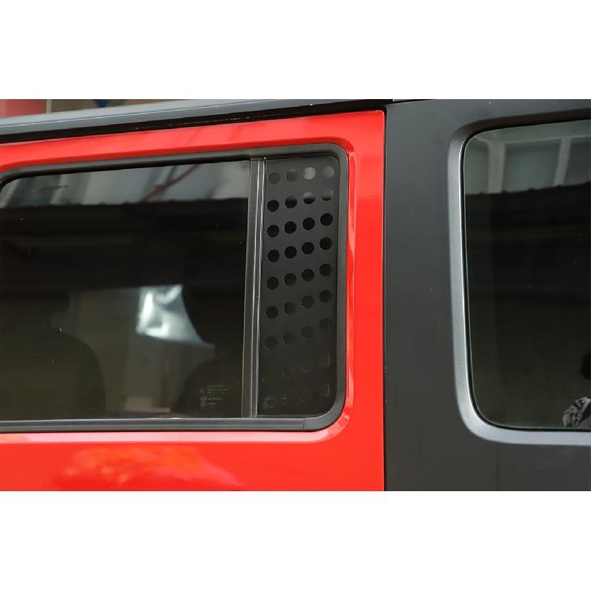 Car Rear Door Triangular Window Glass Panel Decoration Trim Stickers for Jeep Wrangler JK 2007-2017 4-Door Exterior