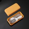 Camping Cutlery Travel Cutlery Set Stainless Portable Utensils Include Spoon Chopsticks & Fork for Hiking and Camping