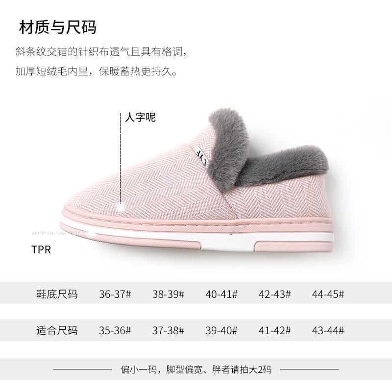 Confinement cotton slippers men's and women's non-slip thick-soled bags and cotton shoes to keep warm, Mao Mao slippers winter home