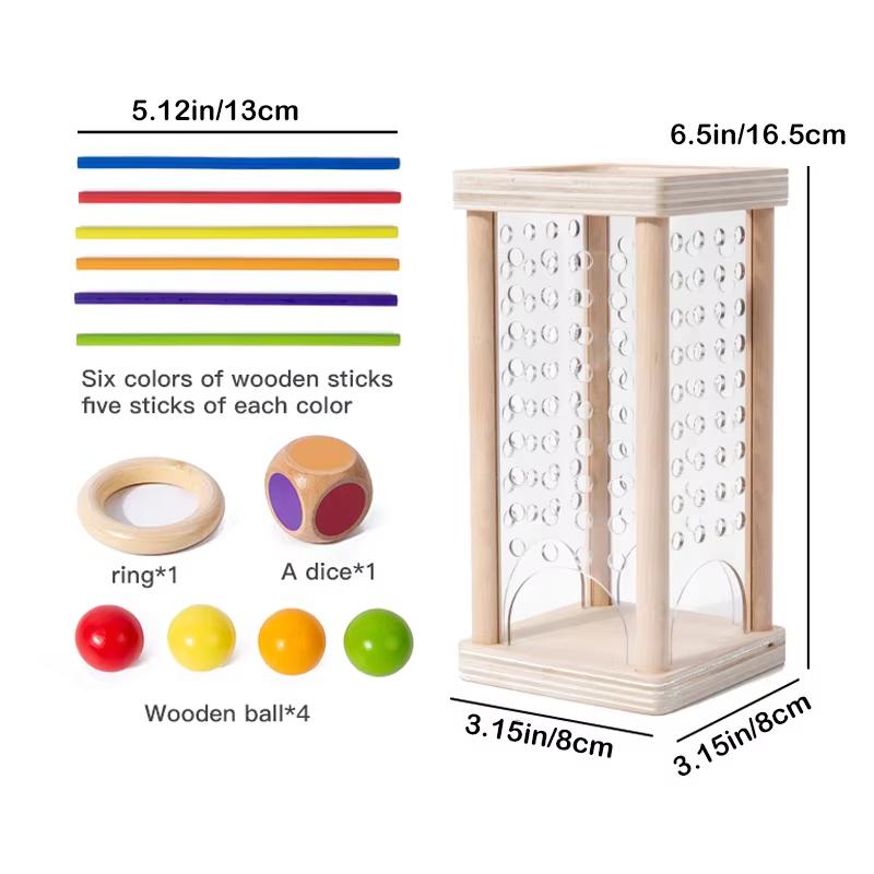 Parent-Child Interactive Wooden Stick Children's Battle Spatial Thinking Training Puzzle Educational Balance Wooden Toy Gifts
