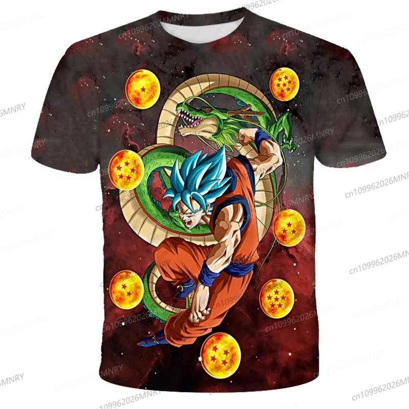 Anime Dragon Ball Son Goku Tshirt 3D Print Men's clothing Summer Girl clothes Top women Tshirt Girl Unisex Children's Clothing