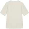 Calvin Klein Embroidered Logo Short Sleeve T-Shirt Women Tops Oat-Milk J220774-ACI