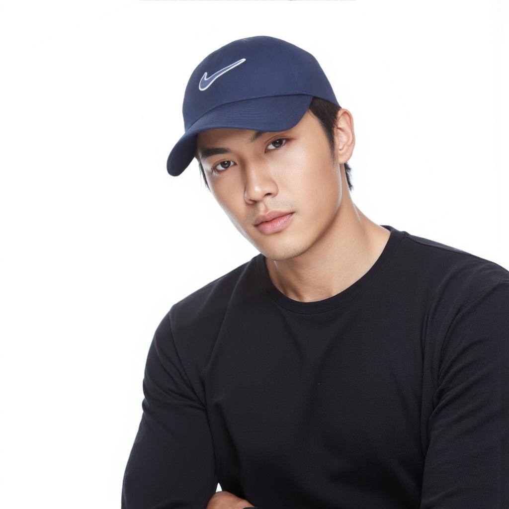 Nike Logo Embroidered Polyester Baseball Cap Unisex Hats Blue FB5369-410