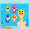 Cute Shark Finger Family Toy For Kids Plastic Material, Bag Packaging