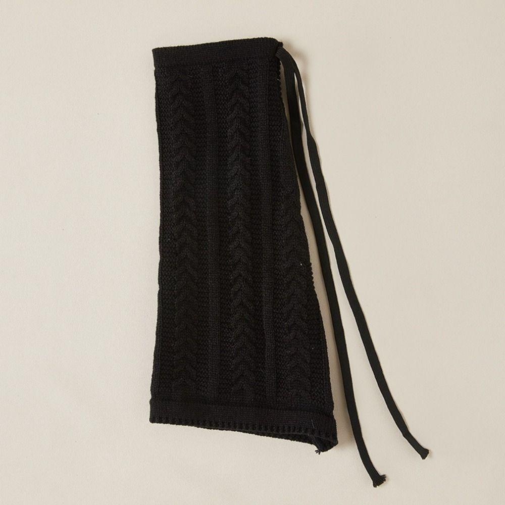 

Носки с оборками, завязками, кружевные носки, однотонные вязаные гетры, осень