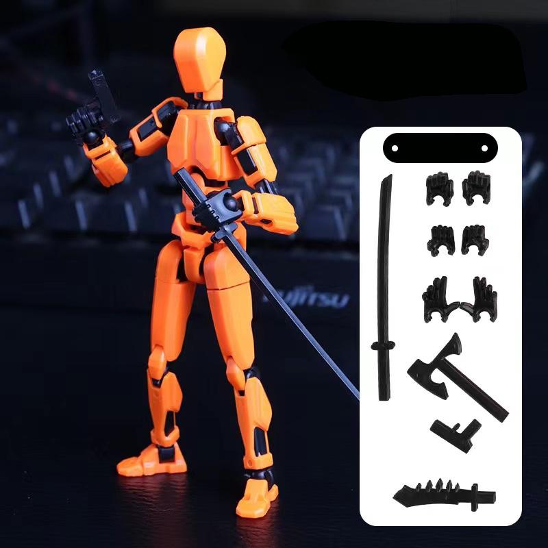 Flerleddet bevegelig Shapeshift Robot 3D-trykt mannequin Lucky 5 Karakterfigurer Leker Foreldre-barn Spill For Barn Gaver