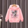 2025 New Hippo Printed Children's Hoodie Soft and Breathable Fabric Hoodie Long Sleeve Sportswear for Girls' Casual Daily Clothing