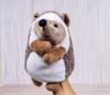 Take Off Hand Puppet Hedgehog Plush Toy