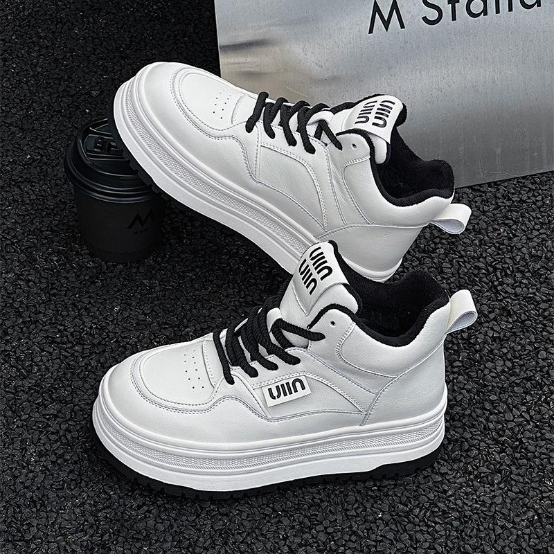 

Leather velvet platform high-top shoes autumn and winter warm cotton shoes women s casual versatile 40