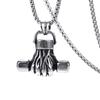Personality Fashion Stainless Steel Fist Pendant Necklace Sports Titanium Steel Fist Pendant Necklace