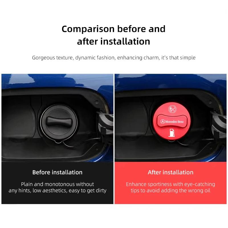 GLC GLB 3D Metal Tank Cover Fuel Tank Air Cap Trim For Mercedes Benz AMG GLC W203 W206 W220 W205 W211 W212 W201 W210 W108 W168