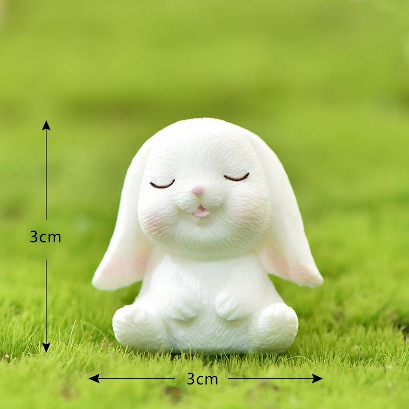 Rabbit Carrot Eat Diy Resin Figurine Micro Landscape Garden Decoration Miniature