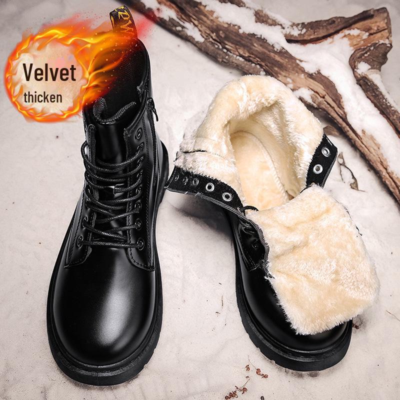 Pánské kotníkové boty Martin v britském stylu na zip se silnou podrážkou