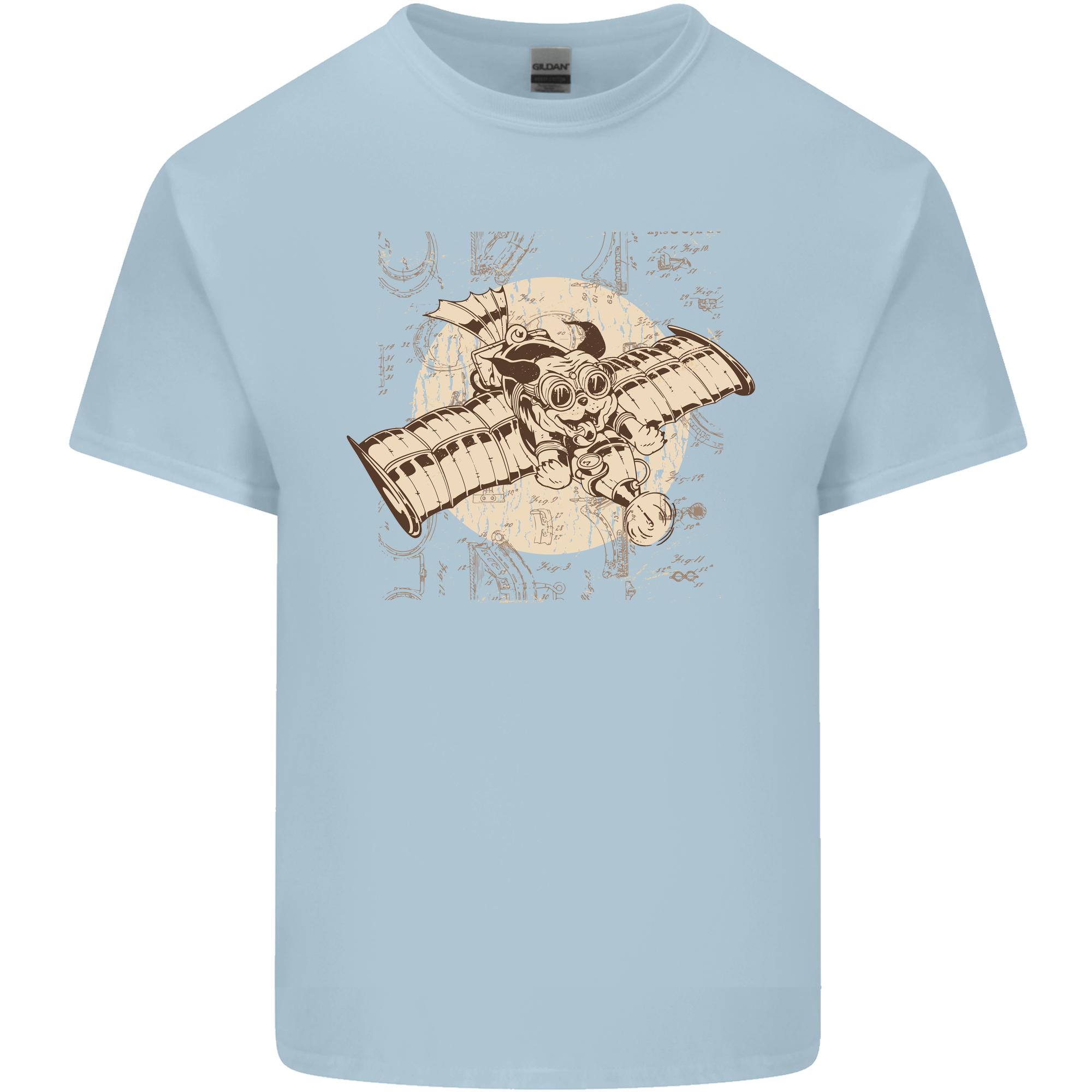 Flying Steampunk Dog Unisexs Light Cotton TShirt S