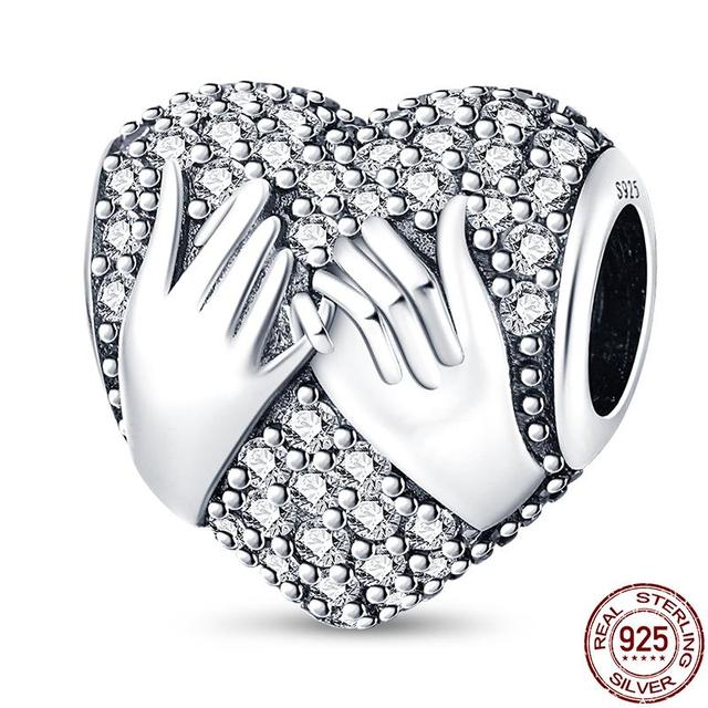 Classic Cute Elephant Charms Beads Fit Bracelet Real Silver Color Pendant Diy Jewelry