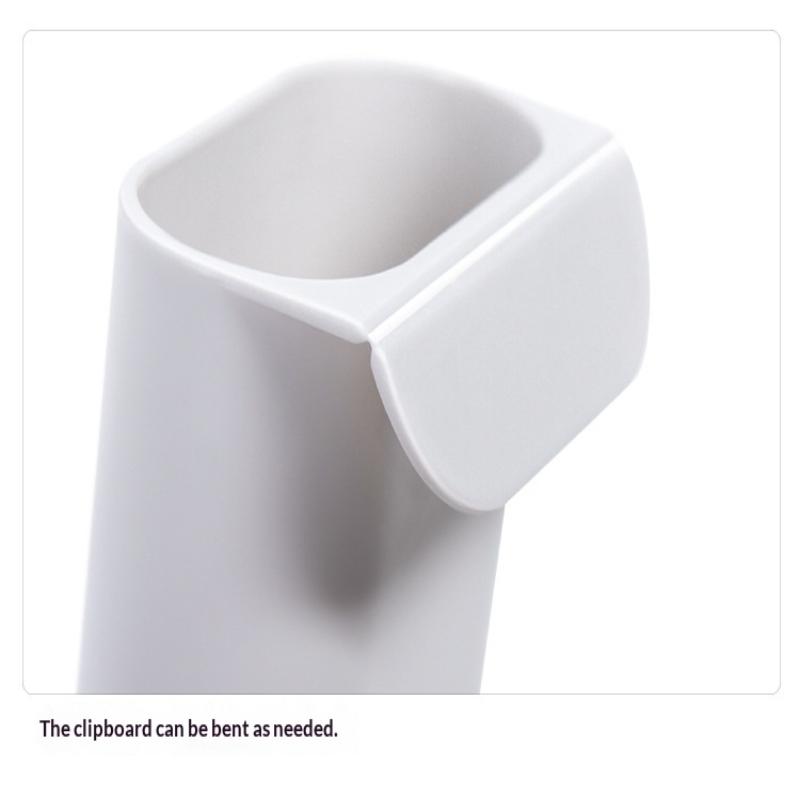 1Pack Desk Pen Holders, Clip-On Pencil Storage Containers, Adhesive Office Supplies Accessory, Pp Plastic Desk Organizer Set