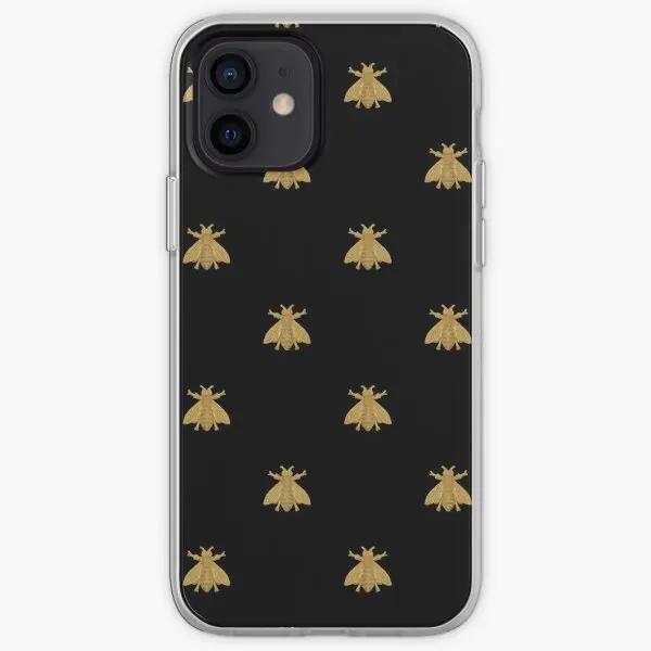

Napoleonic Bees Faux Gilt On Blackest Phone Case Customizable for iPhone X XS XR Max 11 12 13 14 Pro Max Mini 6 6S 7 8 Plus iPhone 11 Pro Max