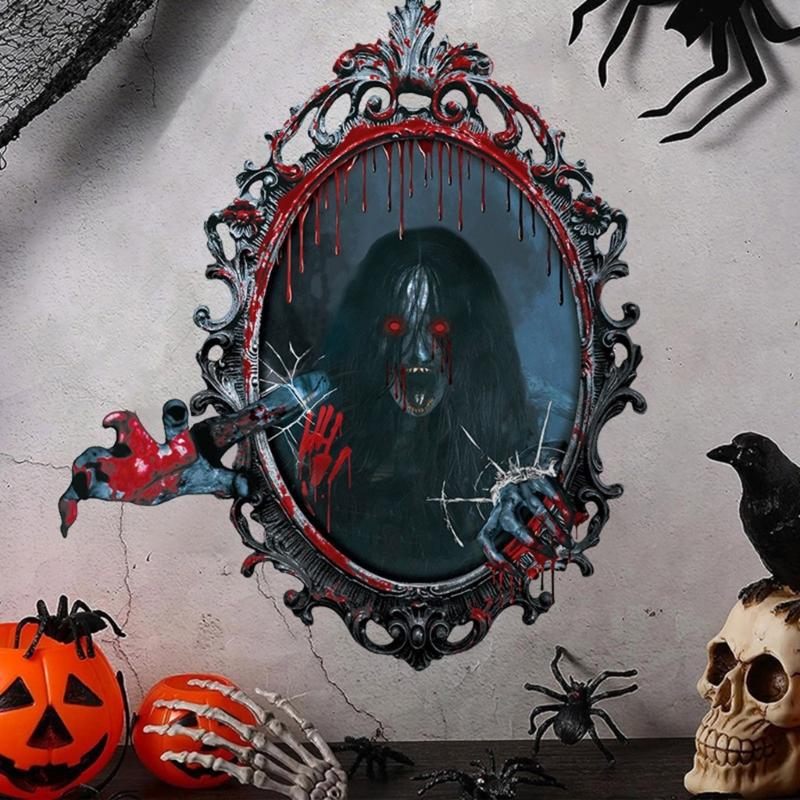 2PCS Halloween Specters Wall Sticker Waterproof PVC Decoration For Home Party Horror Theme Livings Room Decors Easy Install
