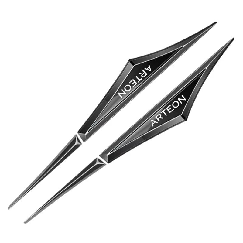 2Pcs 3D Alloy Knife Emblem Car Body Side Door Blade Fender Sticker For Volkswagen Arteon GTI Golf Rline J232 Jetta Polo MK8 Scirocco