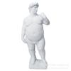 Creatividad Figura de Resina Escultura David Obesidad David Gordo Artesanía Estatua Hombre Desnudo Arte Corporal Adornos Decoración del Hogar