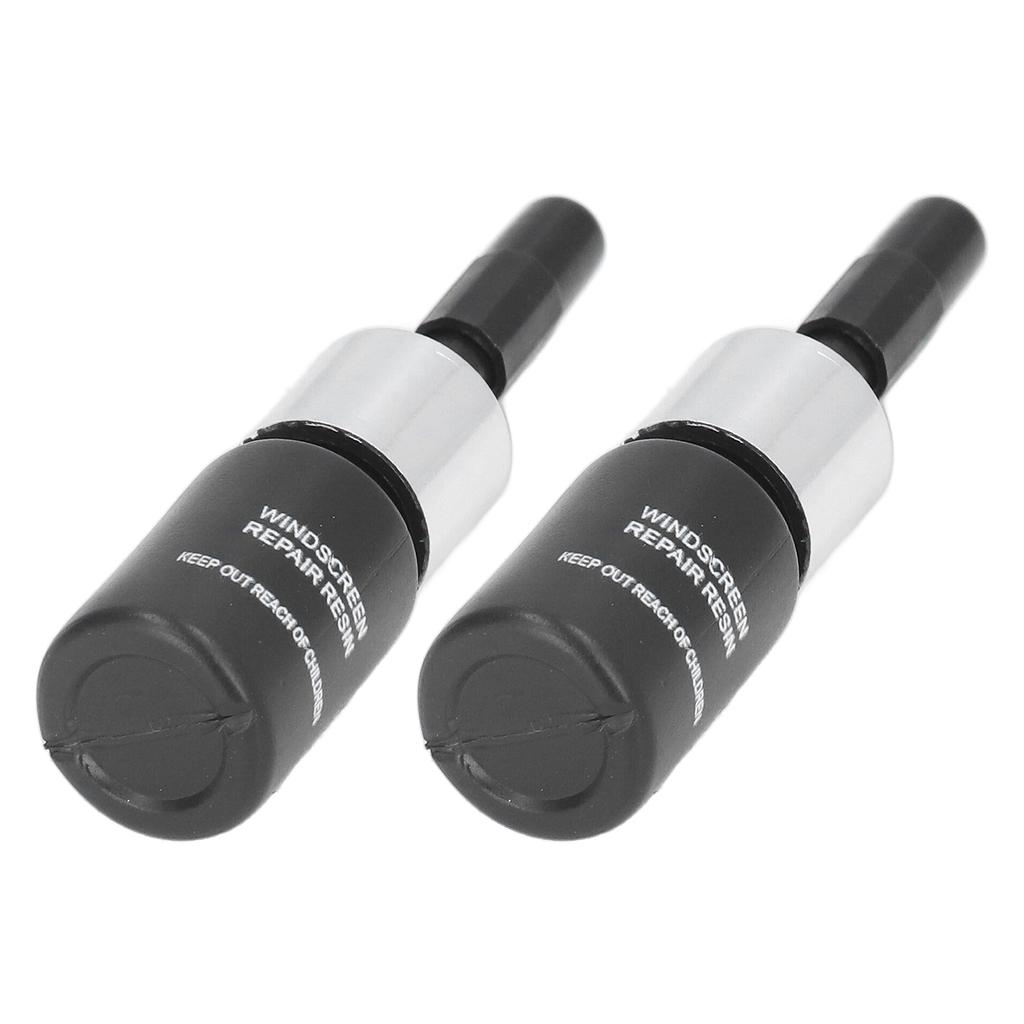 Lot de 2 liquides de réparation pour pare-brise de voiture, pour réparation de fissures, pour vitres de voiture