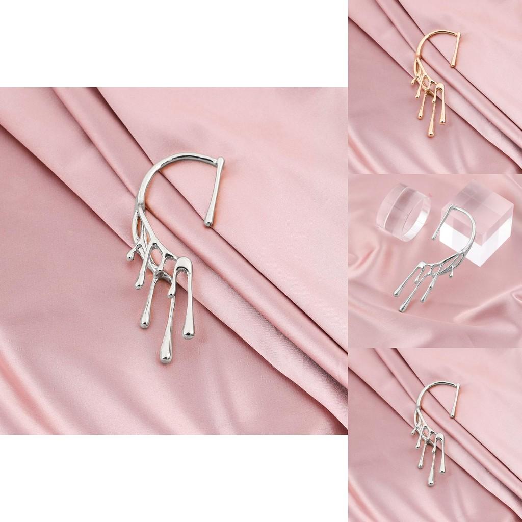 Elegant Geometric Alloy Earrings With Irregular Asymmetrical Design In Gold Silver