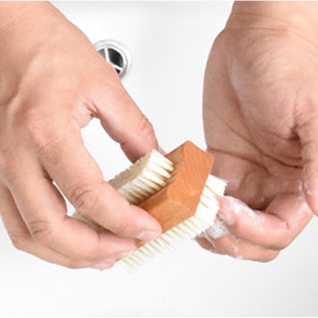 Dual Sided Hand & Nail Brushes Durable Natural Bristles Brushes for Scrubbing Brushes and Thorough Cleaning