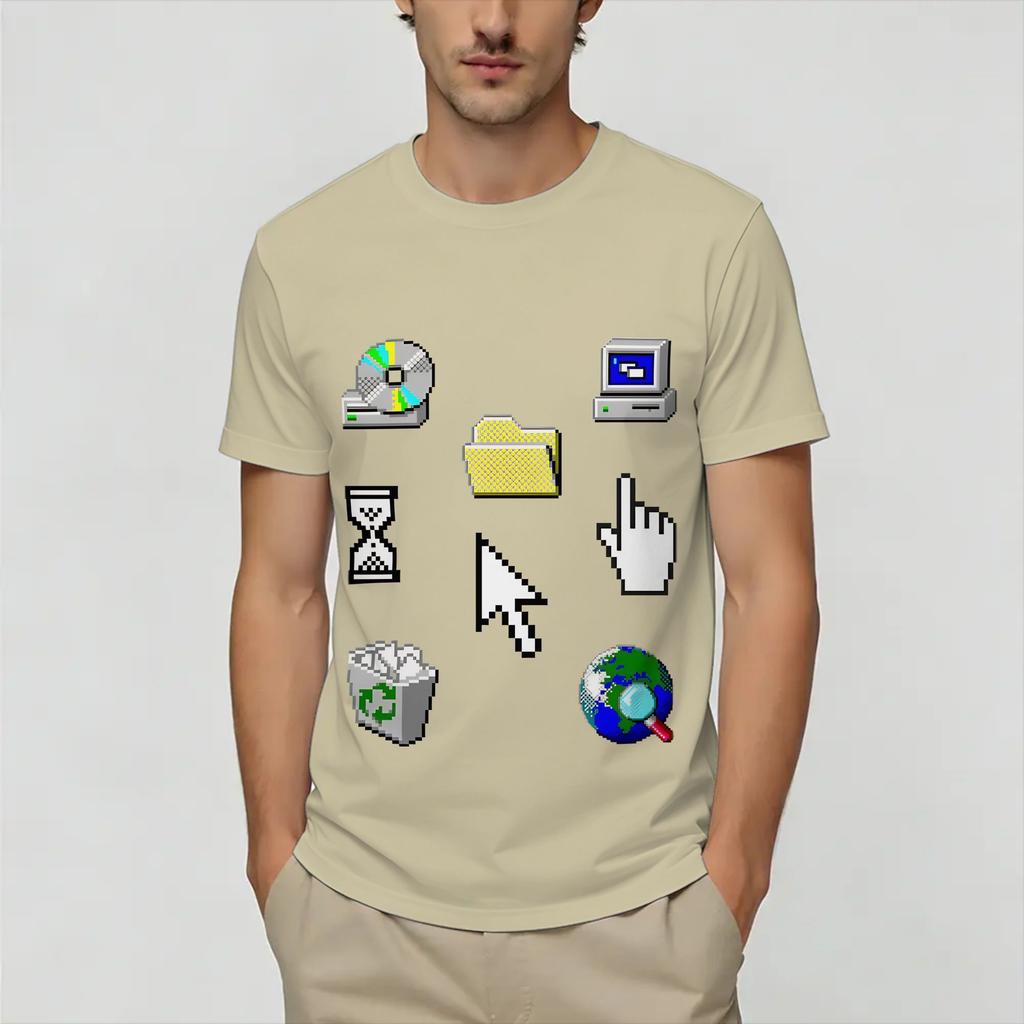 Novelty Frutiger Aero World Vaporwave TShirt Unisex Round Collar Pure Cotton T Shirts Short Sleeve Tee Shirt Summer Clothing