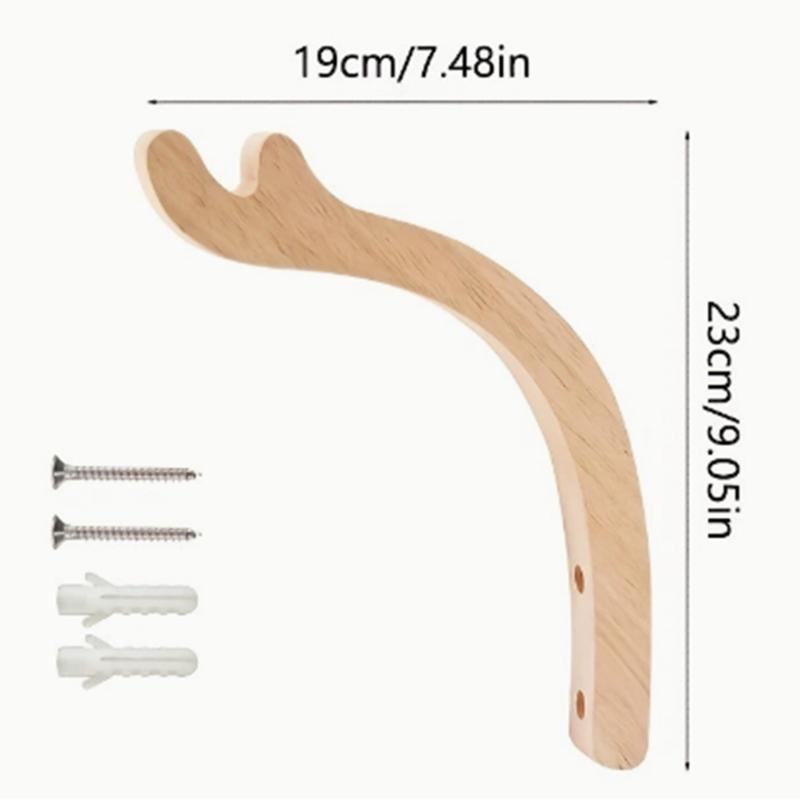 Stylish Rubber Wood Plant Hook for Wall Decoration in Living Room Balcony Cafe Enhancing Artistic Atmospheres for Decoration